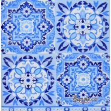 Serwetka decoupage firmy AMBIENTE kafelki niebieskie 33x33